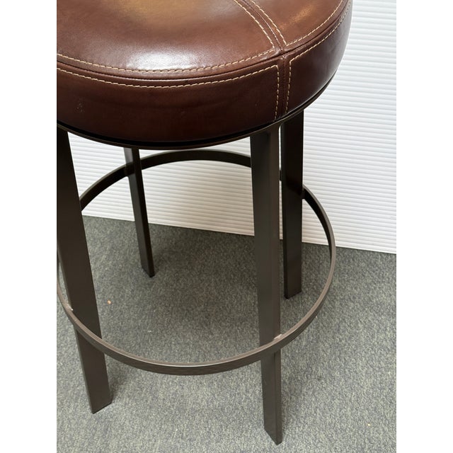 Berman Rosetti Bon Bon Swivel Barstools, Pair For Sale In San Francisco - Image 6 of 12
