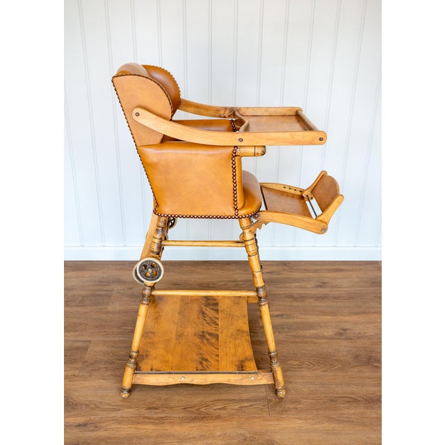 Mid-Century Modern Childrens Metamorphic Highchair Buggy Early Learner, 1930s For Sale - Image 6 of 18