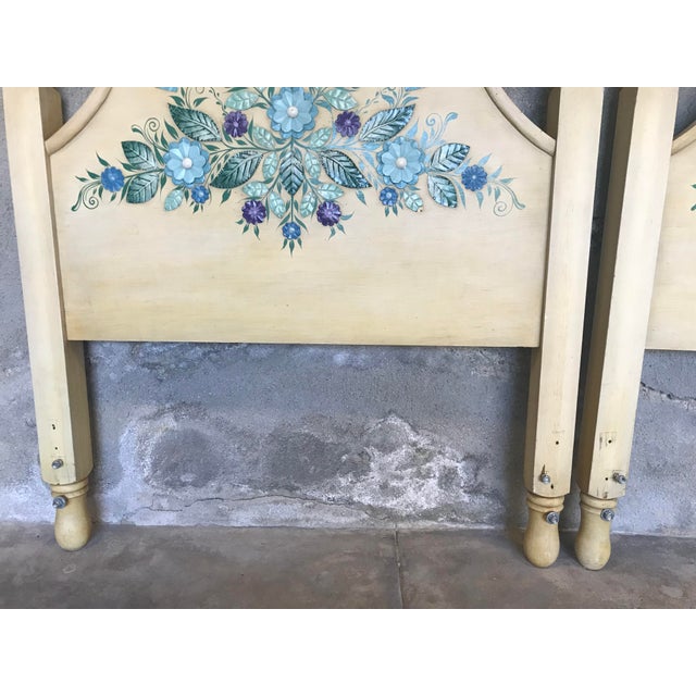 Pair 1950s Mexican Headboards, Hand Painted & Embellished Chairish