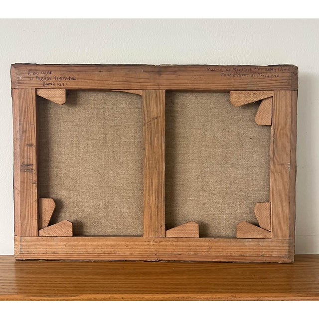 1950s French Tower Anne De Bretagne Oil Painting on Canvas For Sale - Image 9 of 9