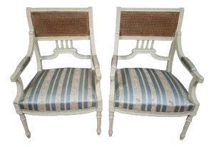 Louis XVI Cane Armchairs, 1880s