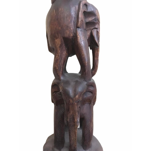 African 1990s Elephant Sculpture For Sale - Image 3 of 10