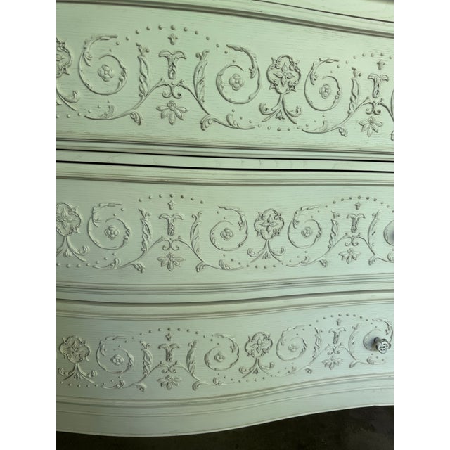 Jonathan Charles Jonathan Charles Stratus Hand-Carved Floral Serpentine Dresser For Sale - Image 4 of 12