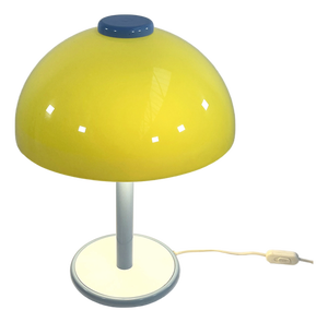 Postmodern Blue & Yellow Table Lamp in Metal & Plastic, 1980s