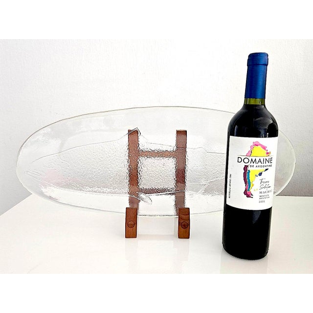 Glass 1970s Large Oval Glass Fish Platter Designed by Ann and Goran Warff for Kosta Boda For Sale - Image 7 of 16