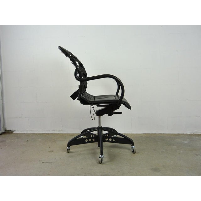 Black Canasta Desk Chair for Heron Parigi, 1980s For Sale - Image 8 of 13
