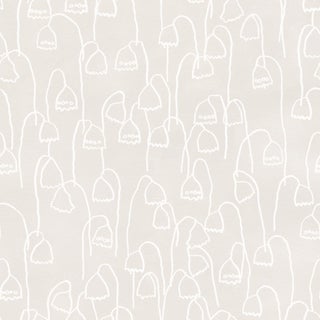 Sample - Baby Bells Wallpaper by Susan Hable in Taupe / Off White For Sale