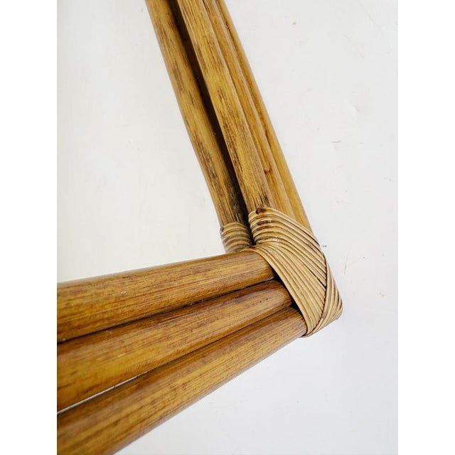 Gold Rattan Mirror, France, 1990s For Sale - Image 9 of 11