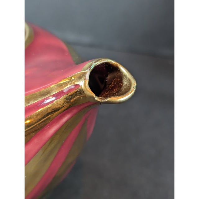 1950s Mid-Century Modern Arthur Wood Striped Aladdin Tea Pot, England For Sale - Image 9 of 9