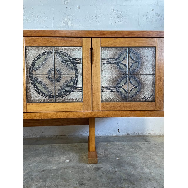 Mid-Century Modern Danish Mid Century Oak Brutalist Credenza Gangso Mobler For Sale - Image 3 of 14