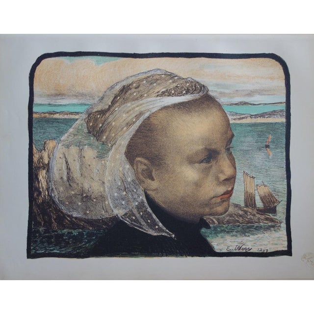 Émile Auguste Wery, Brittany, Original Lithograph For Sale