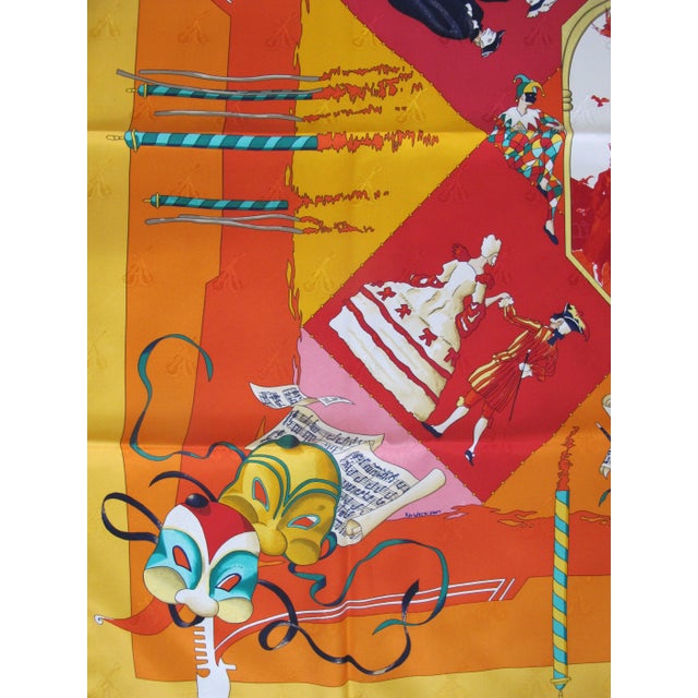 Hermes Paris Carre 90 Le Carnaval De Venise Jacquard Silk Scarf NWT ...