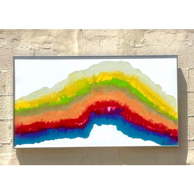 Vintage Abstract Color Study Painting For Sale - Image 4 of 5