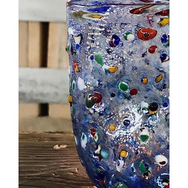 Blue Vintage Italian Murano Glass Water Glasses by Burlesque Verres for Ribes, 2010s, Set of 6 For Sale - Image 8 of 18