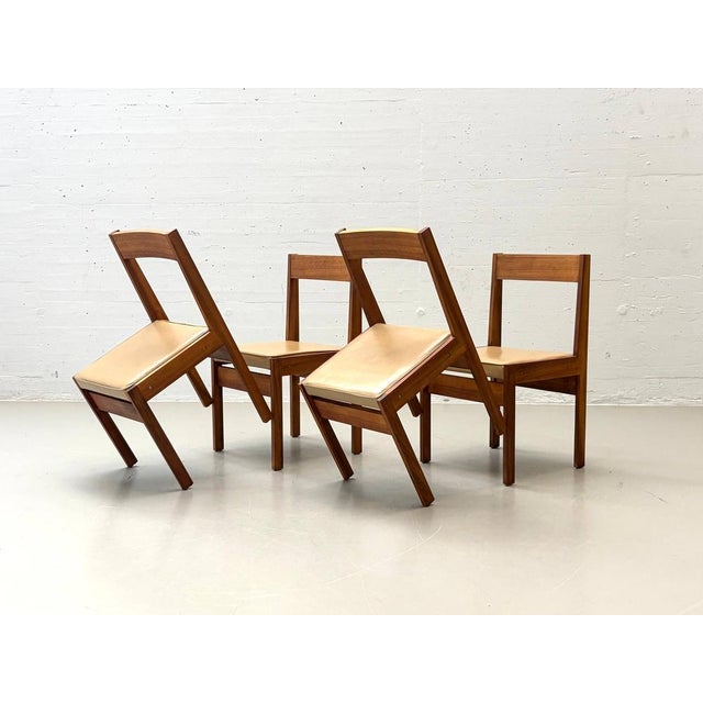 1960s Scandinavian Dining Chair in Walnut and Leather, 1960s For Sale - Image 5 of 18