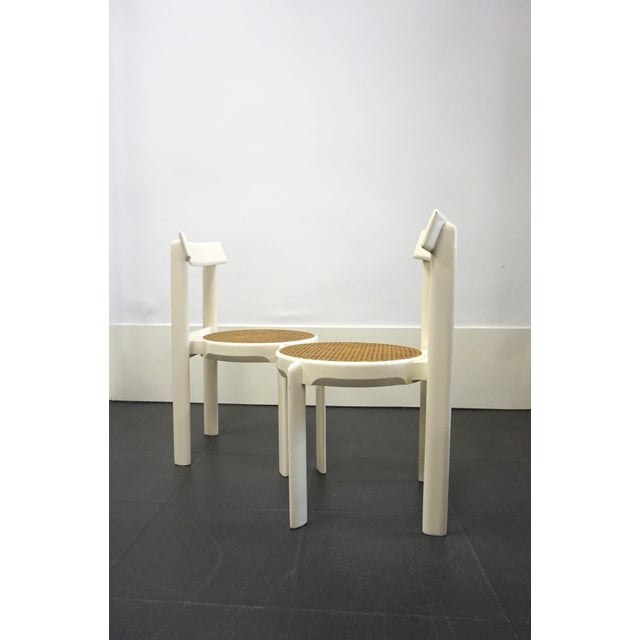 1970s Italian White Lacquered Chairs, 1970s, Set of 4 For Sale - Image 5 of 12