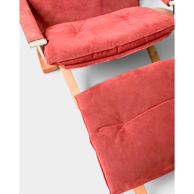 Danish Laxy Lounge Chairs with Ottomans from Skipper Furniture, 1970s, Set of 4 For Sale - Image 4 of 10