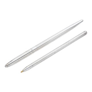 1990s Tiffany & Co Estate Pen Set 1 Pen With Missing Cover Silver, 2 Pieces For Sale