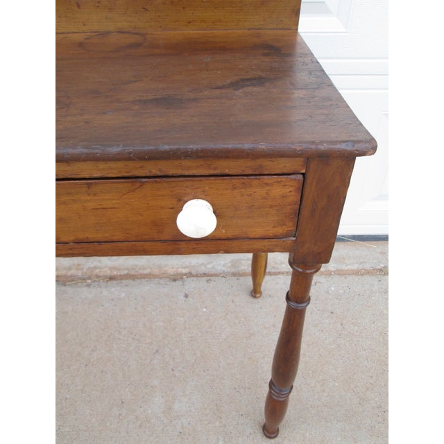 1875 American Single Drawer Wash Stand Writing Desk Work Table For Sale - Image 18 of 18
