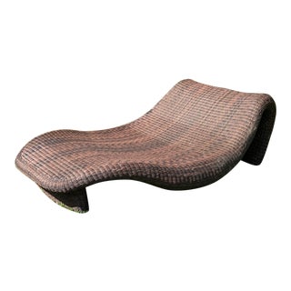 Lantana Weather King Outdoor Double Chaise Attributed to Ficks Reed For Sale