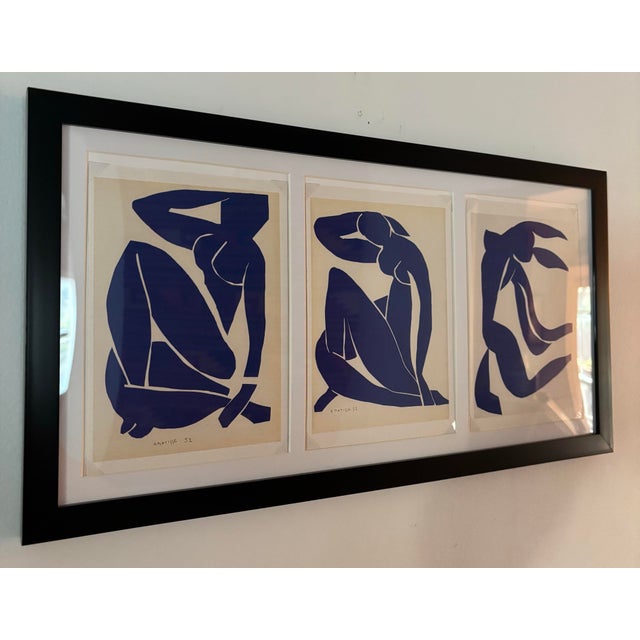 Matisse Postcard Prints From the Blue Nudes Series Circa 1952 Framed Matted Signed in Plate For Sale In Charleston - Image 6 of 10