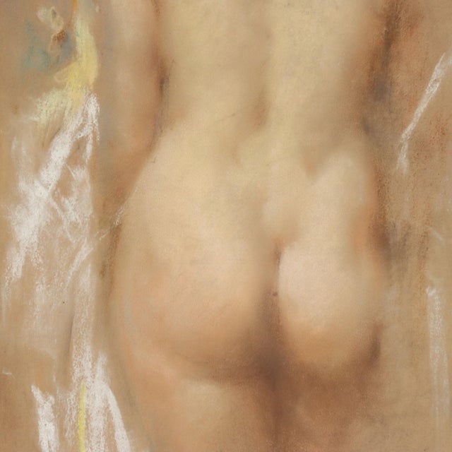 Vincenzo Caprile, Nude, Pastels on Cardboard, Framed For Sale - Image 4 of 10