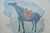 Asian Vintage Mid Century Stone Rubbing Horse Painting For Sale - Image 3 of 5