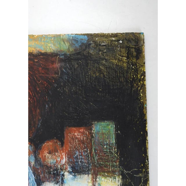 Late 20th Century Contemporary Mixed Media Abstract Spiral Painting For Sale - Image 5 of 7