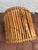 Vintage tortoise bamboo pencil Reed rattan planter.