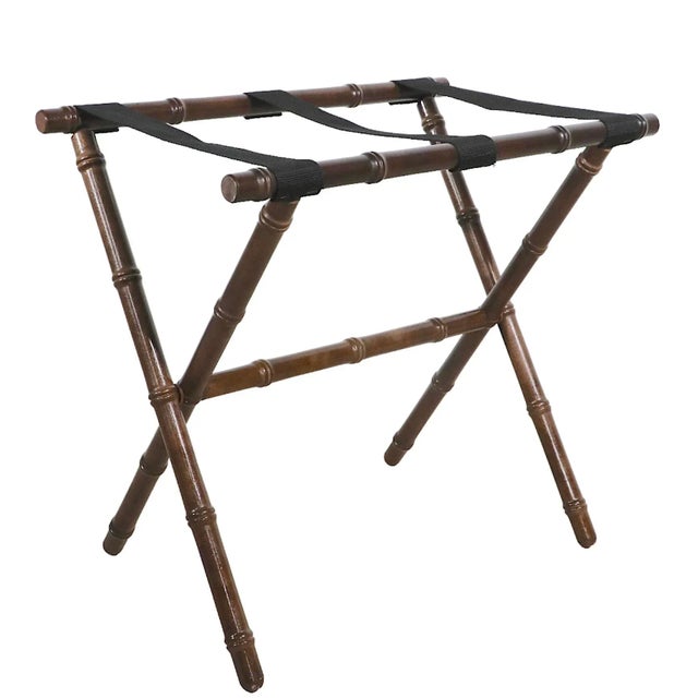 Folding Valet Stand in Bamboo With Strapping Supports For Sale - Image 10 of 10