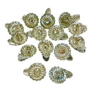1950s Vintage Swedish Gustavian Tin Clip Christmas Tree Candle Holder Ornaments - Set of 20. For Sale