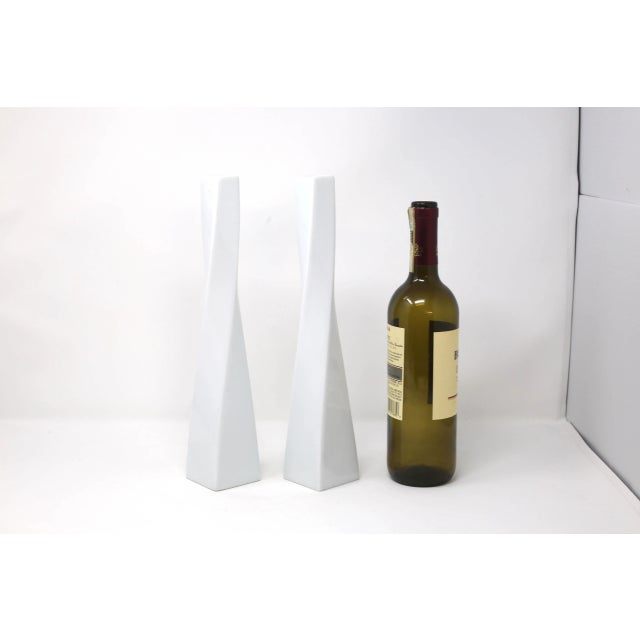1950s 1950's Spiral Art Pottery Vases by Arthur Percy for Karlskrona - A Pair For Sale - Image 5 of 5