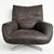 Edra Chiara Model Ottoman, Lounge Chair with Nickel Bases, Supple Leather Offered for sale is a fine-quality, high-end...