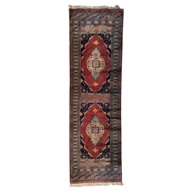 Long Vintage Pakistan Rug, 1980s For Sale