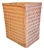 Mid-Century Boho Chic Coastal Peach Colored Wicker Wastebasket For Sale