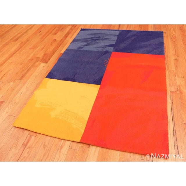 A Vintage Mid Century Modern Scandinavian Art Rug By Danish Artist Per Arnoldi and Woven by Ege, Origin: Scandinavia, Rug...