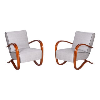 Czech Art Deco H-269 Armchairs attributed to J. Halabala for Up Závody, 1930s, Set of 2 For Sale