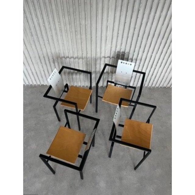 Metal Postmodern Armchairs by Karl Friedrich Förster for KFF, Germany, 1980s, Set of 4 For Sale - Image 7 of 7