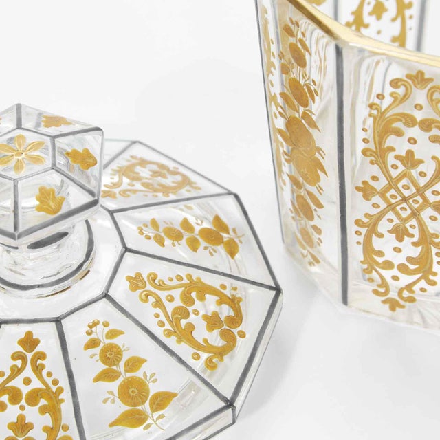 Directoire Crystal and Gold Vases, Set of 2 For Sale - Image 9 of 13