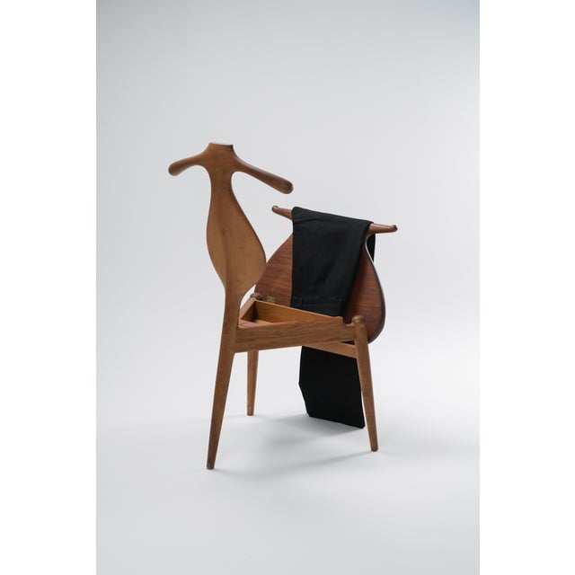 1950s Hans J. Wegner Valet Chair, Oak & Teak, Mid-Century Modern, 1953 For Sale - Image 5 of 11