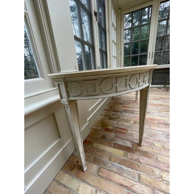 Custom Made 1950’s Crescent Console Sofa Table For Sale - Image 4 of 11