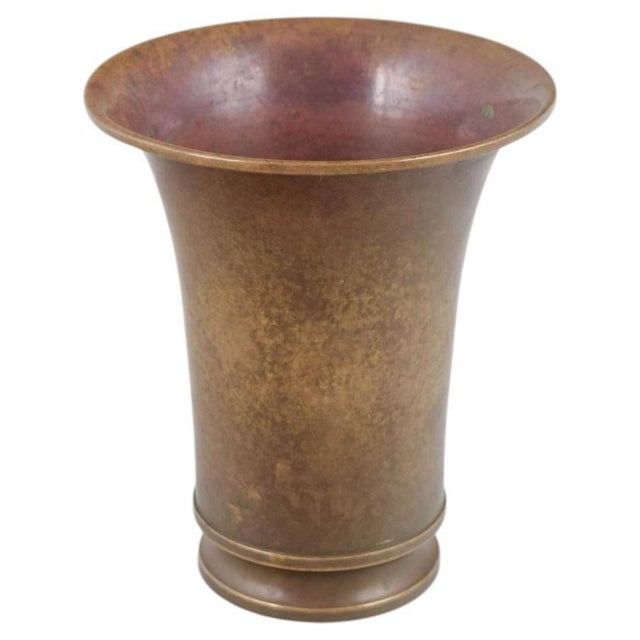 1940s Art Deco Vase in Patinated Bronze, Denmark, 1940s For Sale - Image 5 of 5