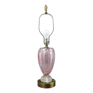 Mid Century 1950s Venetian Murano Pink Ballerina Glass Lamp Barovier & Toso