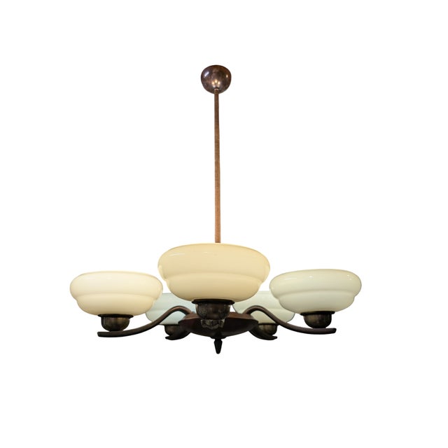 Five Arm Pendant Light by Paaavo Tynell for Oy Taito Ab, 1940s For Sale - Image 15 of 15