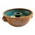 Studio Pottery Serving Bowl With Turquoise Interior For Sale