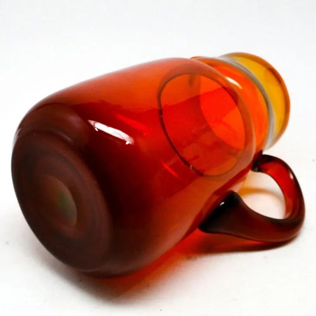 1970s Polish Postmodern Jug by Zbigniew Horbowy for Sudety Glassworks, 1970s For Sale - Image 5 of 8