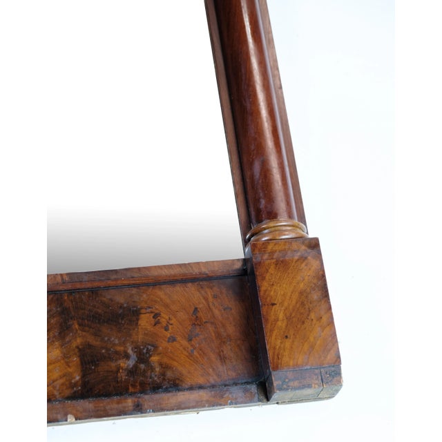 Antique Empire Mirror in Mahogany Frame, 1840s For Sale - Image 10 of 13