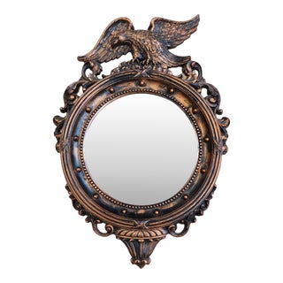 Vintage Dart Industries Coppercraft Guild Plastic Federal Style Eagle Framed Mirror C1959 For Sale