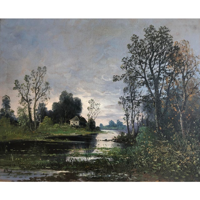 Giuseppe Zago, the Little Gray House, 1890s, Oil on Canvas For Sale - Image 9 of 9