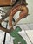 Vintage Mid 20th Century Cast Iron Bench With Leopard Print Upholstered Seat For Sale - Image 11 of 12